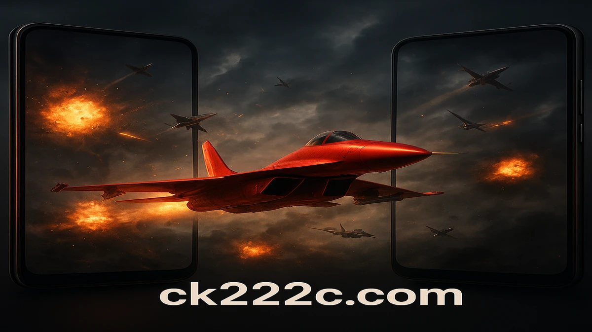 ck222-র এভিয়েটর গেমটি একাধিক স্মার্টফোনের স্ক্রীনে প্রদর্শিত হচ্ছে, যেখানে উড়ন্ত একটি লাল বিমান ও পাইলট জ্যাকেট পরা এক মহিলা চরিত্র দেখা যাচ্ছে।